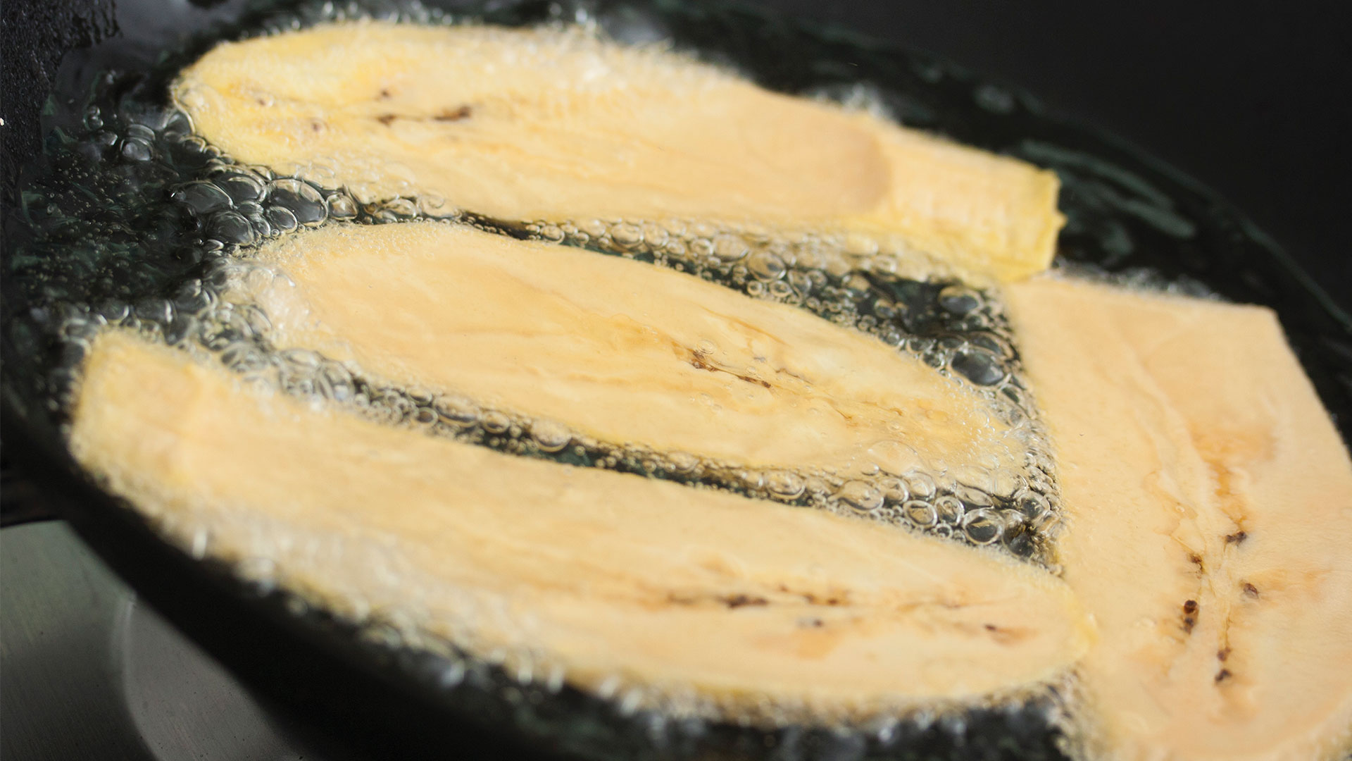 Fritura platano tajada