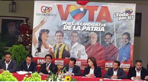 Gobernador Vielma Mora en Residencia de Gobernadores con los 7 candidatos del PSUV a la Asablea Nacional