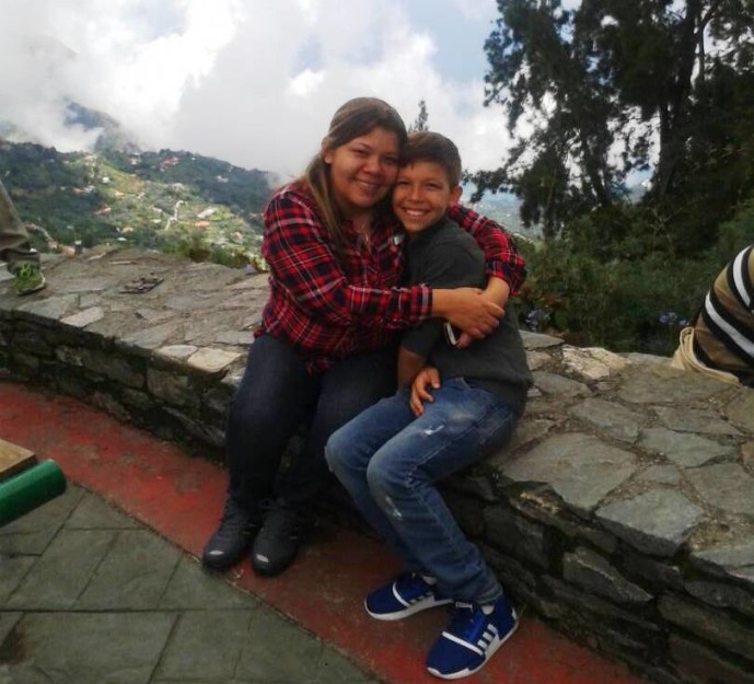 Ivonne y Sebastian hija y nieto de Lina Ron