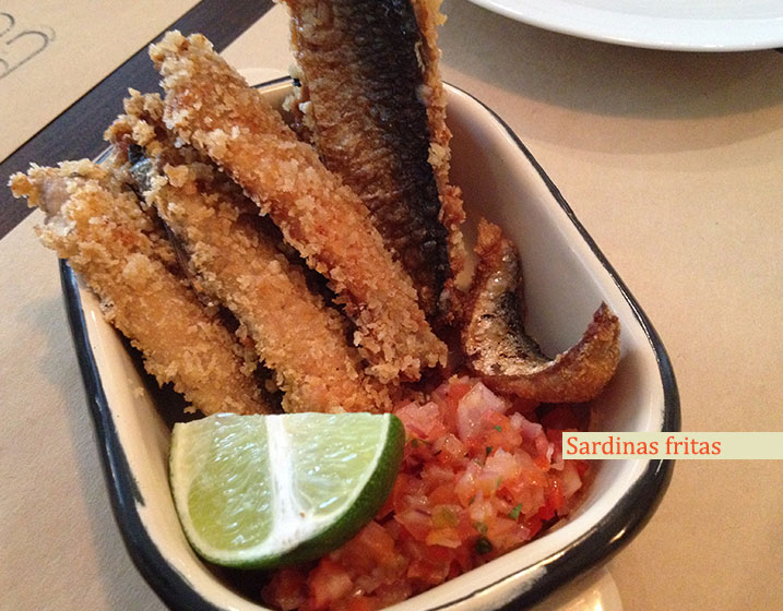 sardinas fritas, la casa bistro