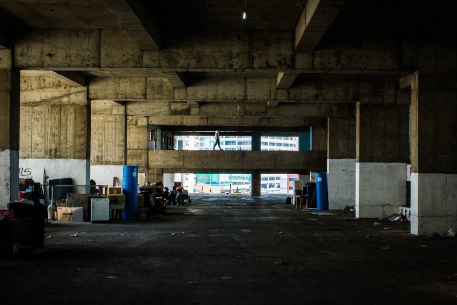 Estacionamiento del piso 9 de la Torre de David. 