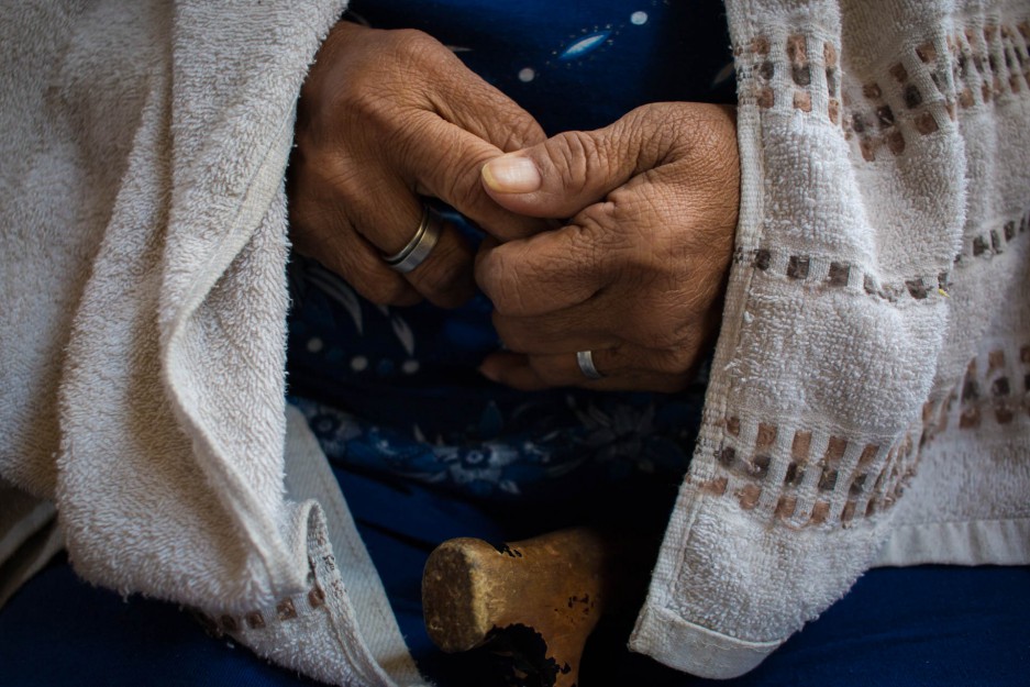 La señora Marquesa aún con frío a la espera del traslado. 