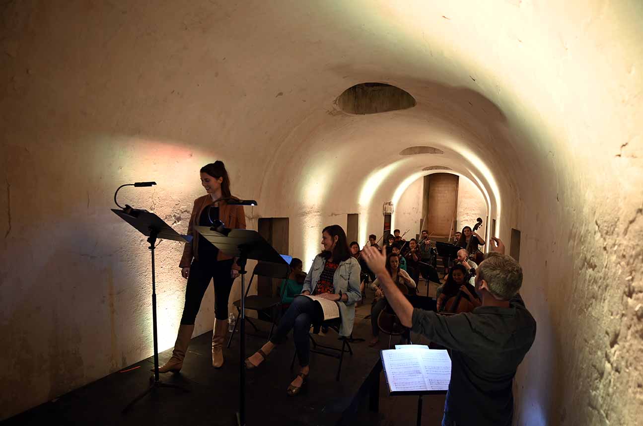 In Brooklyn catacombs, classical music rises among the dead