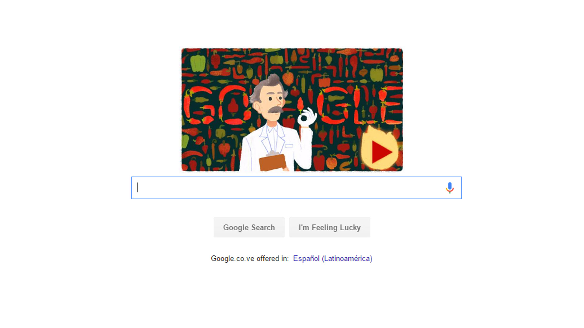 wilbur scoville, doodle, google