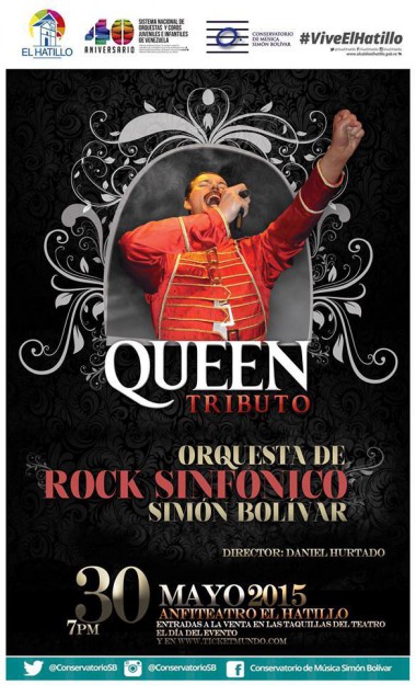 afiche, Rock Sinfónico Simón Bolívar