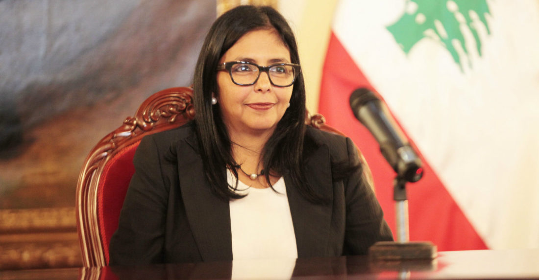 Delcy Rodríguez acusa "doble moral" en España por apoyo a Guaidó
