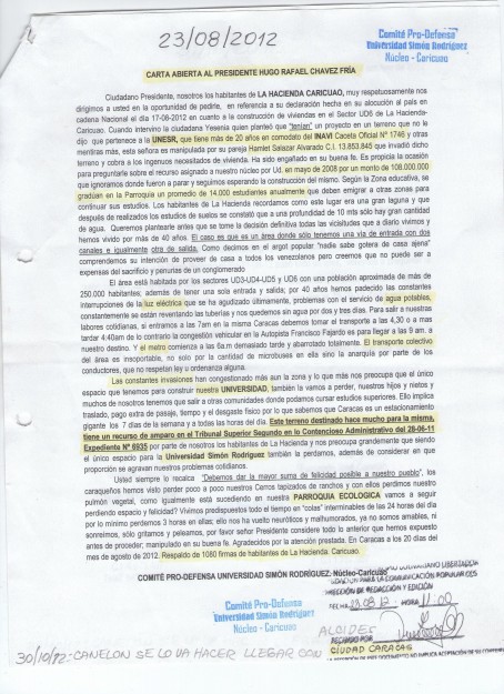 documentos simon rodriguez caricuao