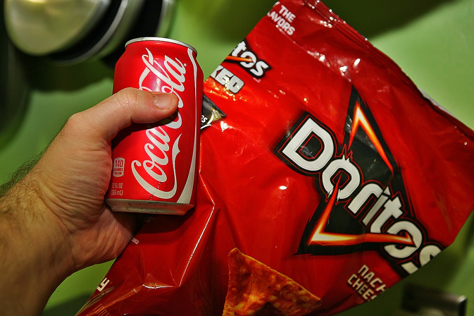 doritos y coca cola