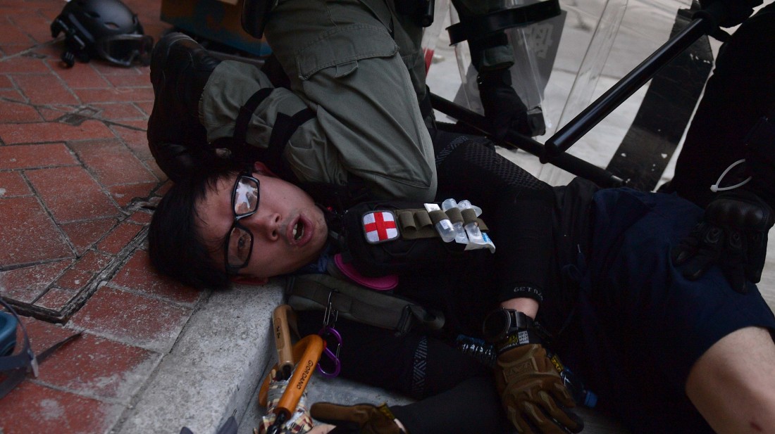 HONG KONG-CHINA-politics-unrest-CRIME