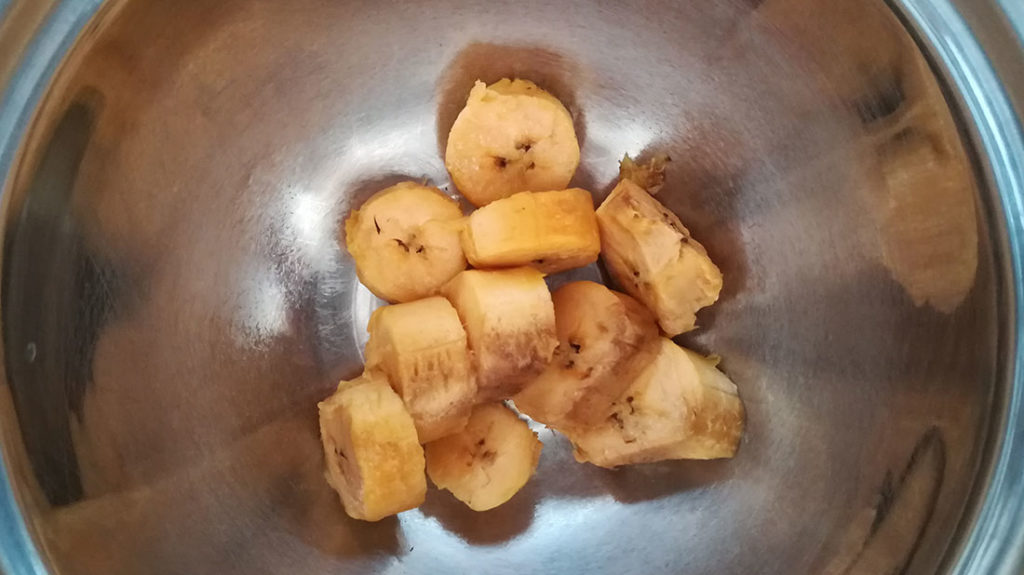 platanos cheesecake de plátano