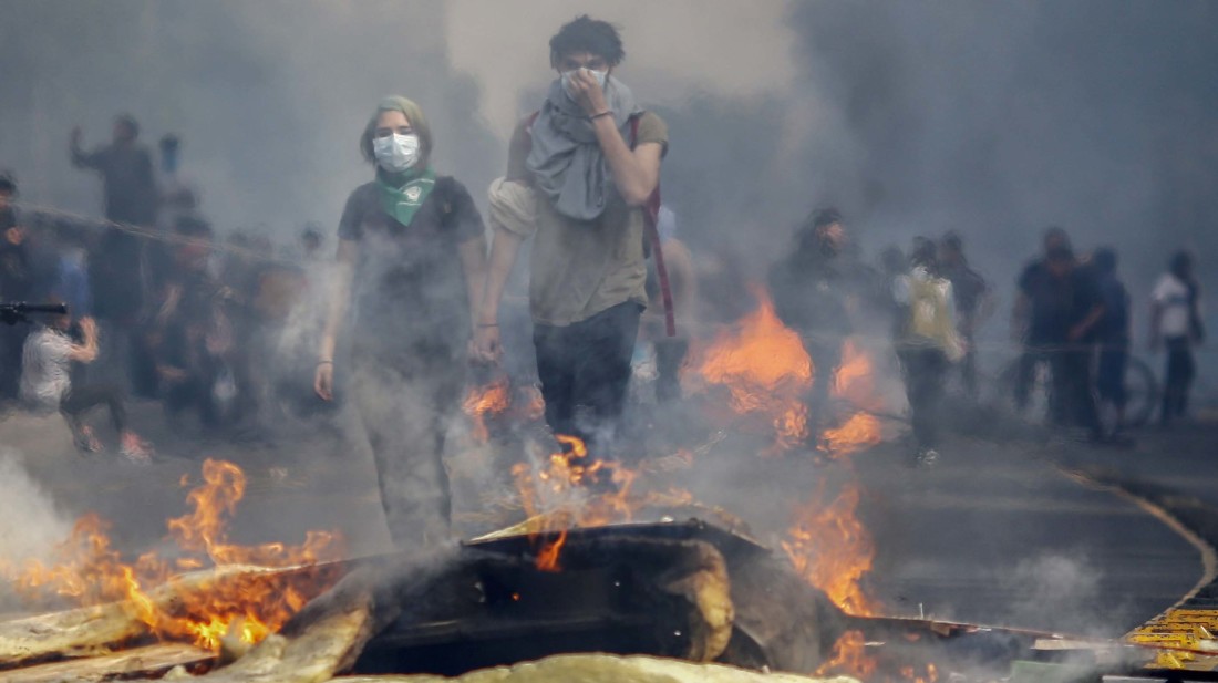 CHILE-TRANSPORT-METRO-PROTEST