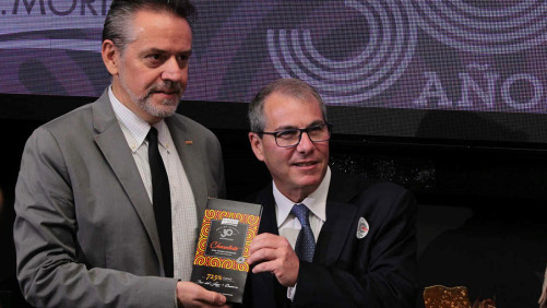 Foto: Cristóbal Suárez y Howard Epelbaum, directivos de St. Moritz 