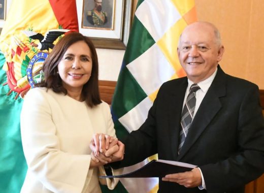 Canciller de Bolivia con Embajador boliviano en Estados Unidos