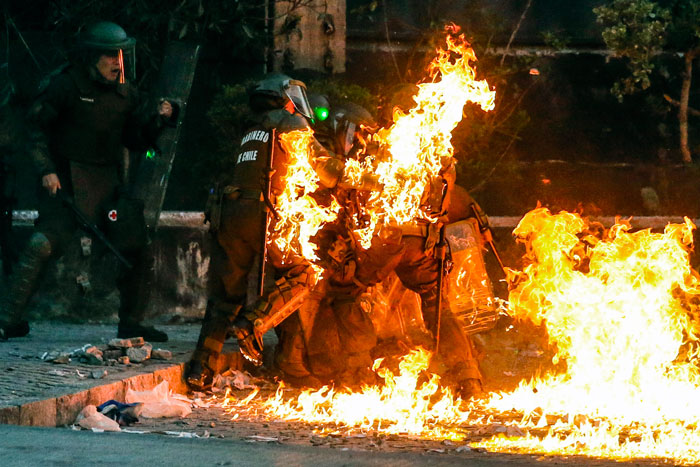 Chile protesta Santiago Metro