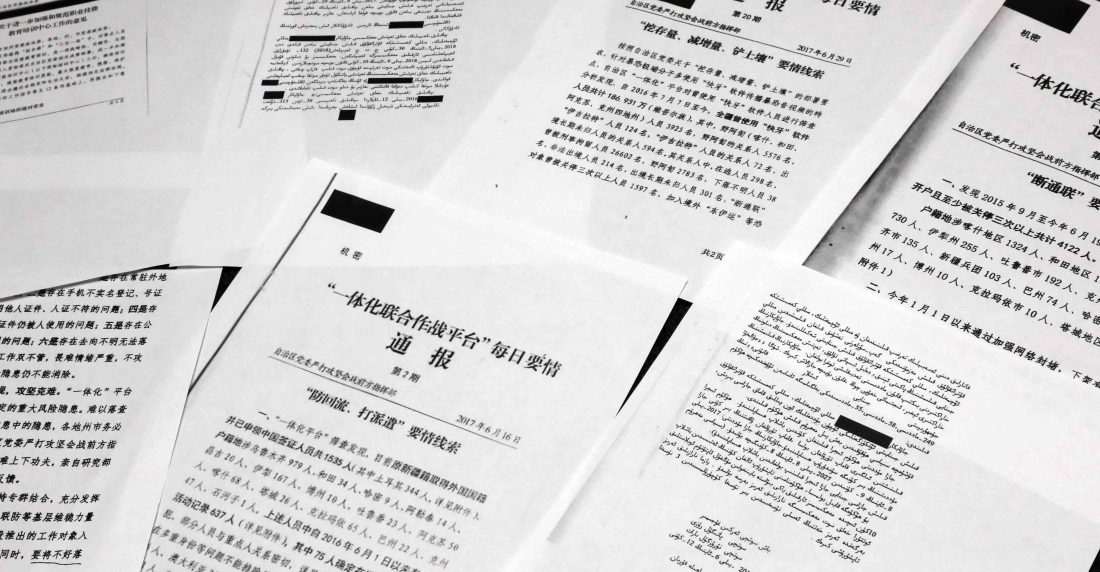Documentos clasificados que muestran la presencia de campos de reeducación en China