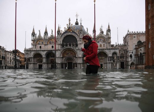 Inundación en Venecia 2019. Foto: AFP