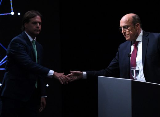 Debate presidencial uruguayo. Foto: Eitan Abramovich / AFP