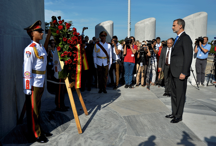 Reyes españoles en La Habana. Foto: AFP