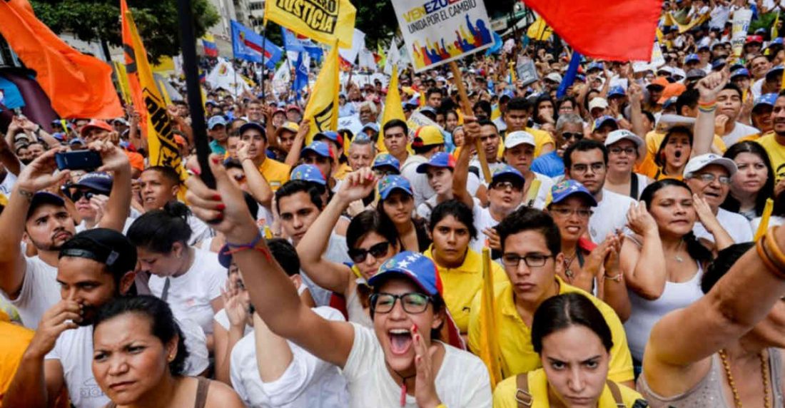 Protesta opositora. Foto: AFP