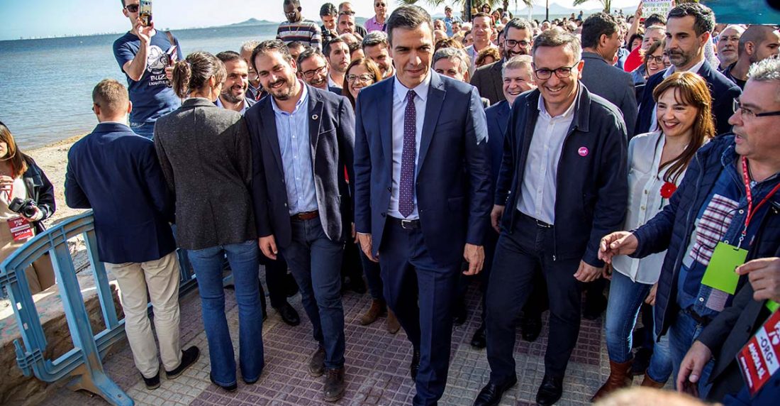 El Partido Socialista del presidente del gobierno en funciones, Pedro Sánchez, parece encaminado a repetir como la fuerza más votada en el Parlamento