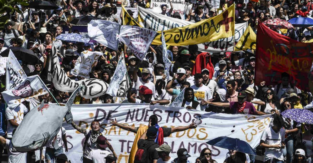 Protestas en Colombia 2019. Foto: AFP