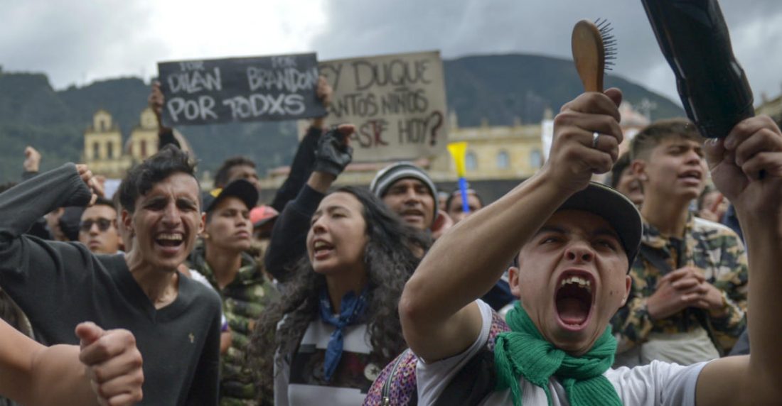 Protestas en Colombia 2019. Foto: AFP
