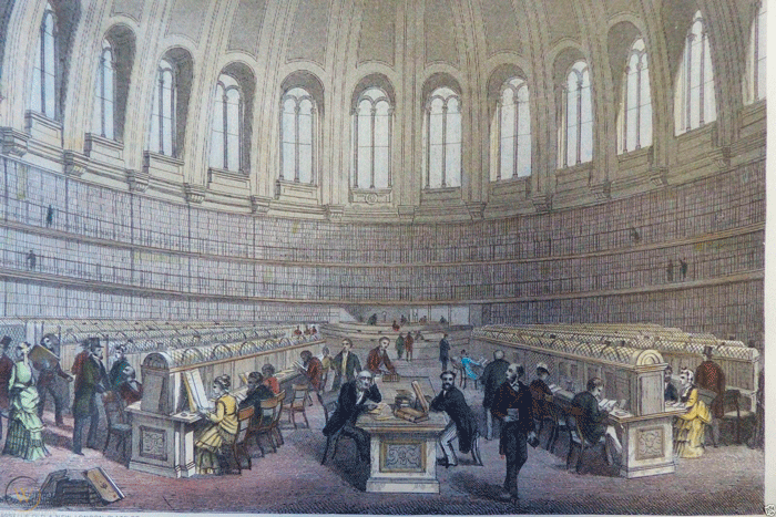 Sala de lectura Museo Británico. Foto: WorthPoint