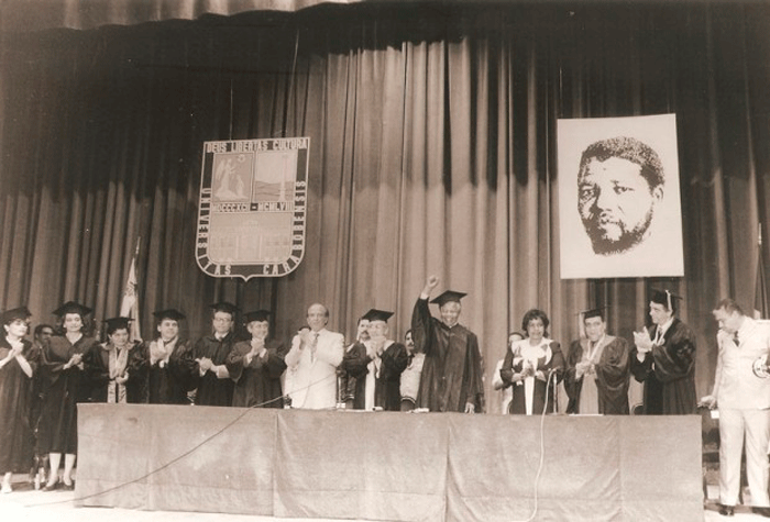 Mandela en la ULA. Foto: Prensa ULA
