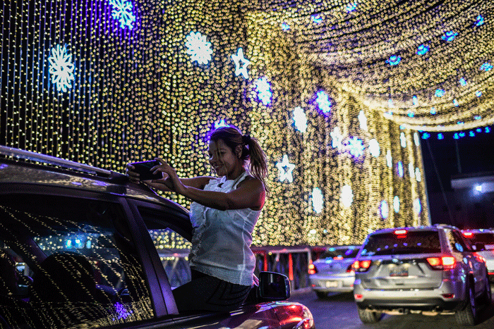 Luces navideñas en Caracas. AFP
