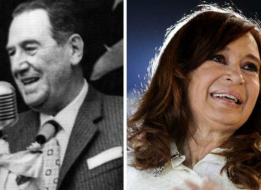 Juan Domingo Perón y Cristina Fernández. Foto: Hoy