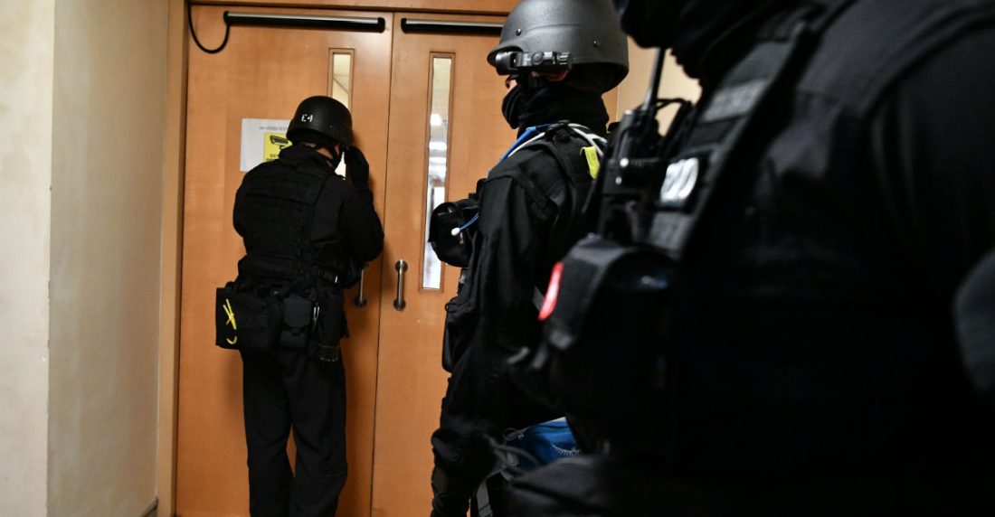 Policía china. AFP