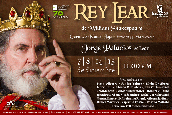 Rey Lear en la Asociación Cultural Humboldt. Foto: Cortesía