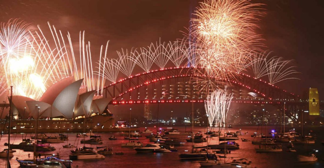 Año nuevo 2020 en Sidney. AFP