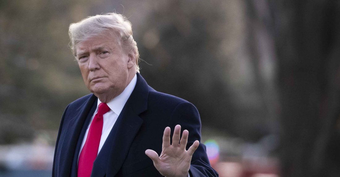 Trump a la salida de la Casa Blanca