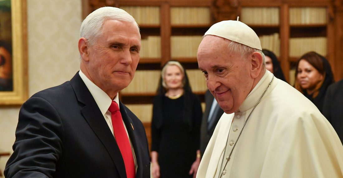 Mike Pence y Papa Francisco