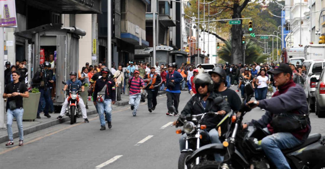 Colectivos chavistas. AFP