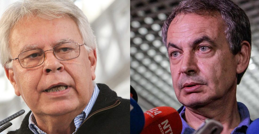 González y Zapatero: dos opiniones por la visita de Guaidó a España