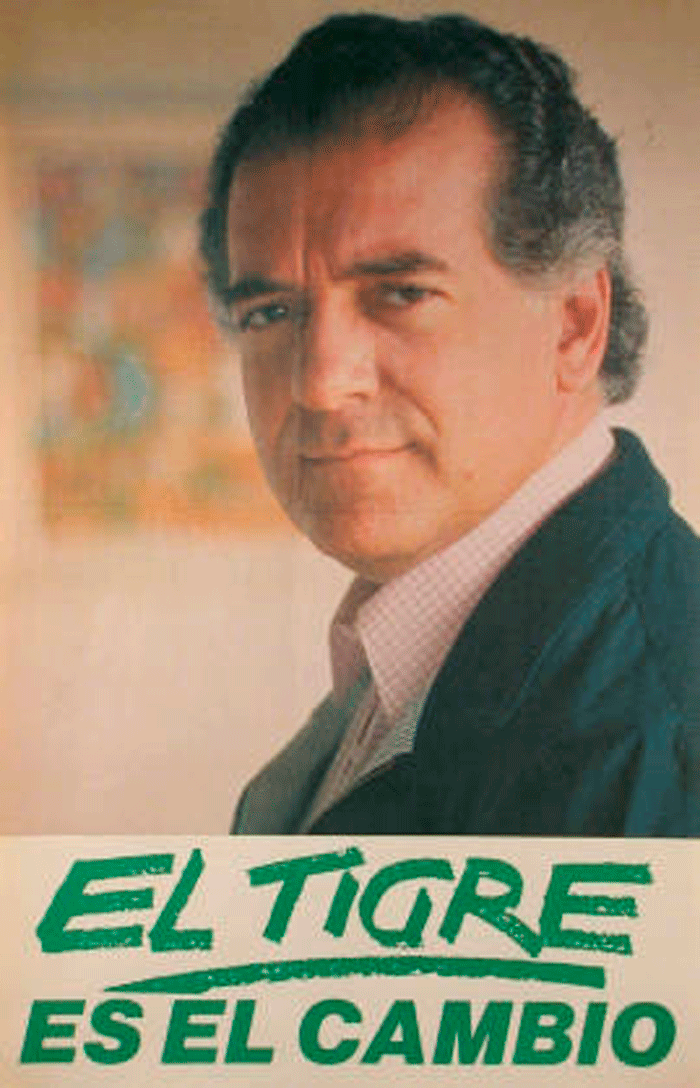 Eduardo Fernández. Campaña electoral de 1988. Foto: Cortesía