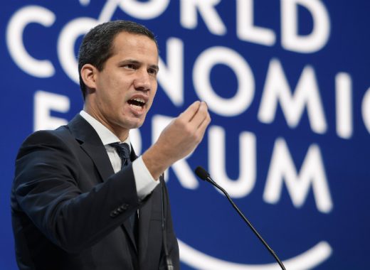 Juan Guaidó en Davos. AFP