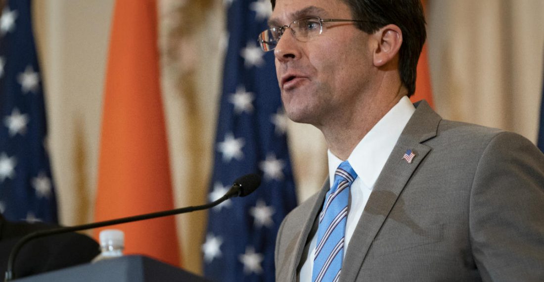 Mark Esper, jefe del Pentágono. AFP