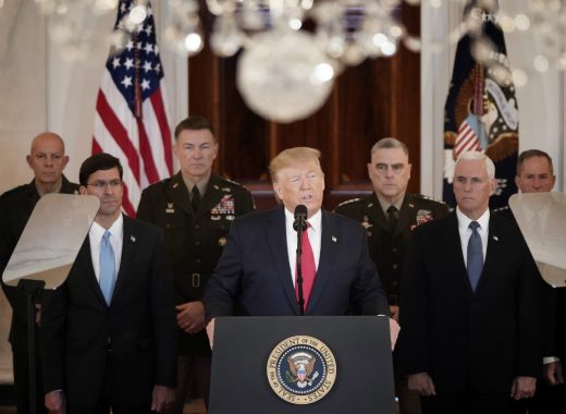 Discurso de Donald Trump sobre Irán. Foto: AFP