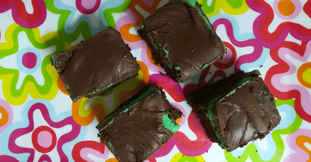 brownie de menta