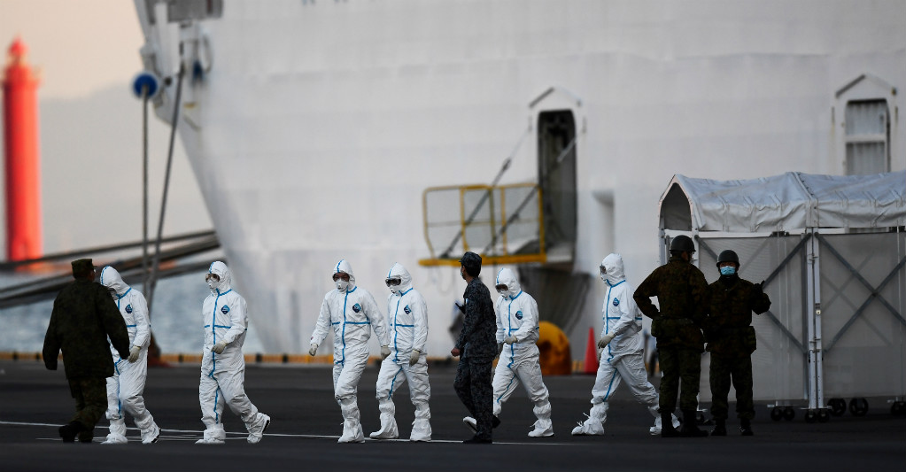 Coronavirus en crucero japonés. AFP