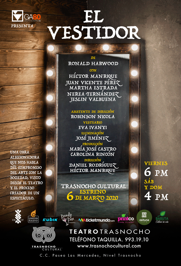 Grupo Actoral 80 presenta "El vestidor" en Trasnocho Cultural. Foto: Cortesía