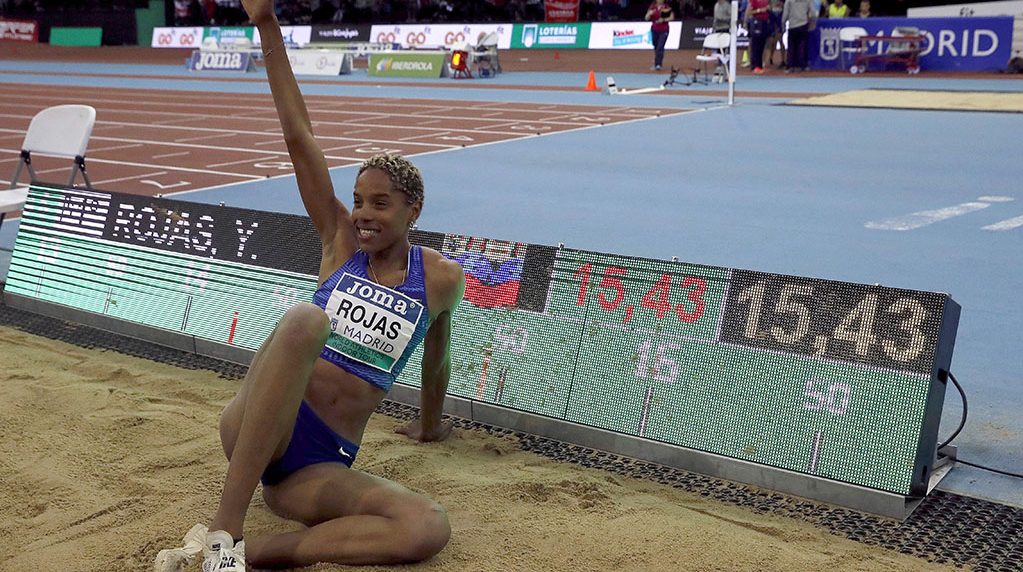 Yulimar Rojas estableció un nuevo récord para el Triple Salto bajo techo