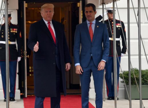 Juan Guaidó y Donald Trump en la Casa Blanca. AFP