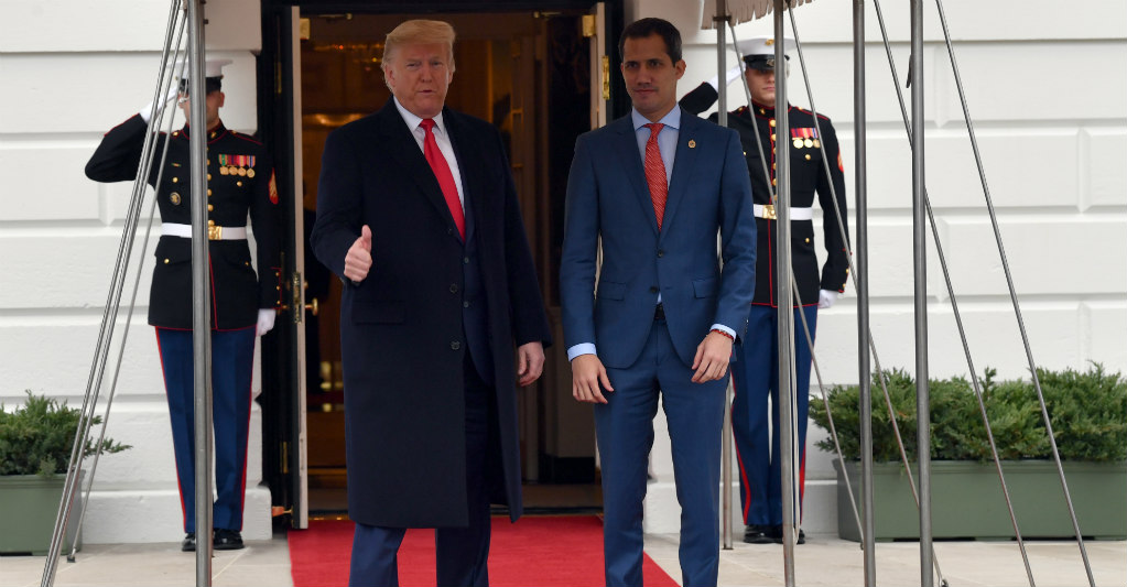 Juan Guaidó y Donald Trump en la Casa Blanca. AFP