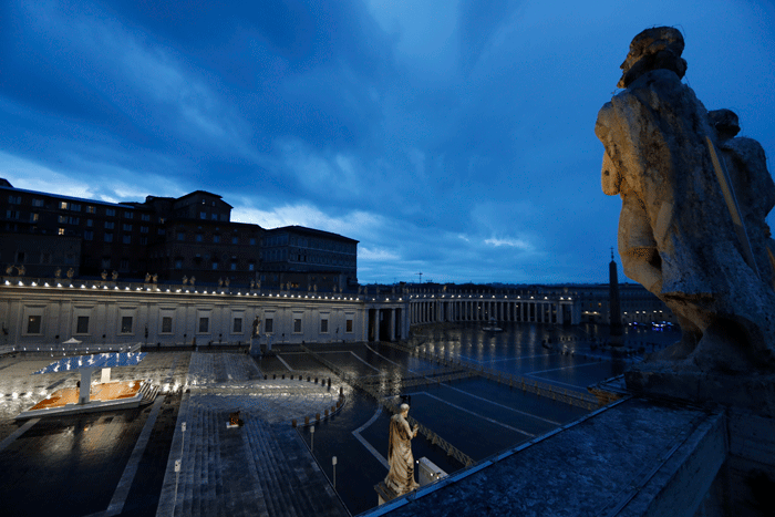 El Vaticano en soledad. AFP