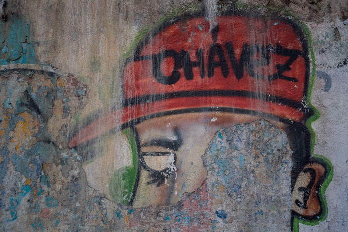 Grafiti de Chávez. Foto: EFE