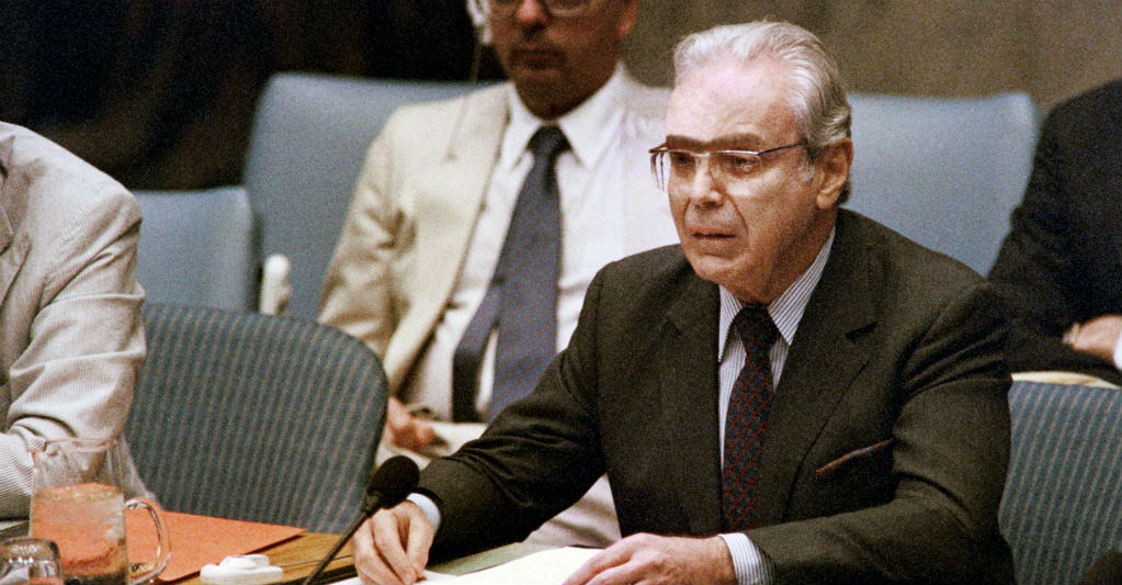 Javier Pérez de Cuéllar. Foto: AFP Kuwait